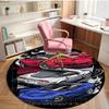 Chevrolet Corvette Print Round Rug, Washable Floor Carpet, For Entryway Dorm Laundry Room Office Study, Home Decor Birthday Christmas Gift