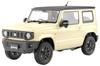 Aoshima Bunka Kyozaisha Rakupla Snap Car Series JB64 Jimny 2018 Chiffon Ivory Metallic Plastic Model 1/24 No.03-CI Color-coded (Car)