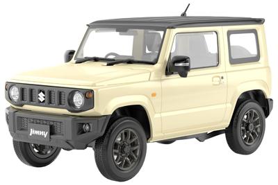 Aoshima Bunka Kyozaisha Rakupla Snap Car Series JB64 Jimny 2018 Chiffon Ivory Metallic Plastic Модель 1/24 No.03-CI Цветовая кодировка (Машина)