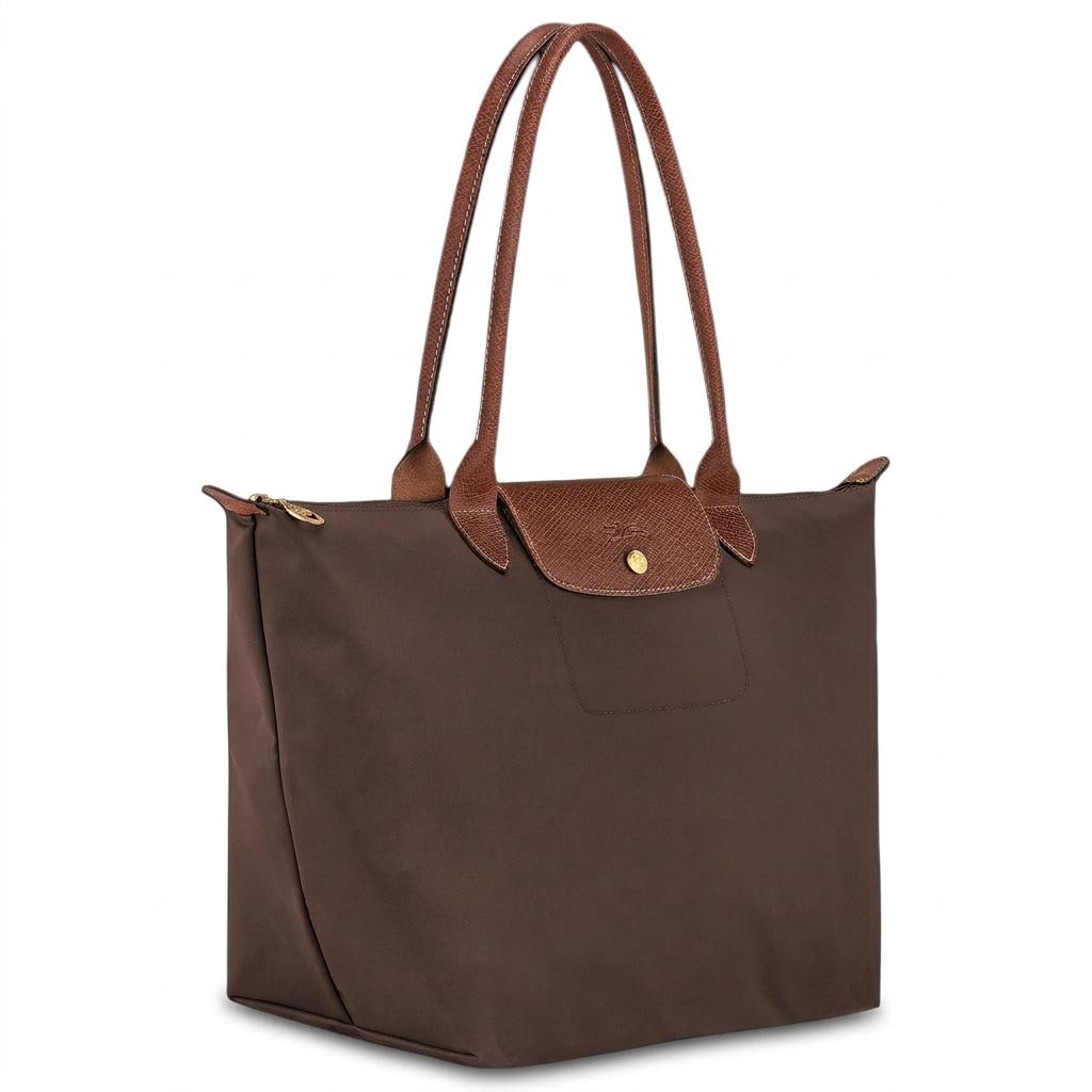 Longchamp Le Pliage Brand Logo Nylon Shoulder Bag Large Women shoulder bag Dark-Brown 1899089002