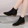 Fashion Women Boots New Spring Autumn Fashionable Versatile Pointed Suede Thick Heel Shoes Elegant Minimalist Women Heeled Ankle Boots