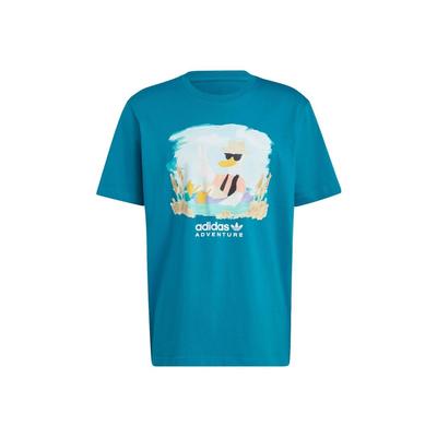 adidas Мужская футболка с графическим принтом Originals Adventure Синяя HZ1146