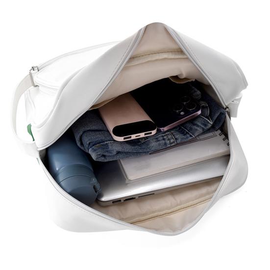 Tennis Bag Tennis Sling Crossbody Bag Large Capacity Faux Leather Racket Bag for Badminton Pickleball