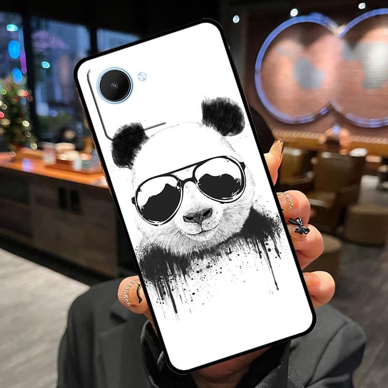 Cartoon Cute Panda Bear Case For Realme 12 Pro Plus 11 13 14 15 GT6 GT7 Pro C55 C51 C53 C25 C63 C61 C65 C67 C71 C75