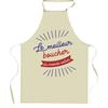 Tablier de cuisine - Boucher «Meilleur du Monde entier» - Impression France - Coton épais - Liens ajustables