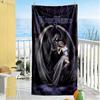 Gothic Illustrations Customize Your Name Beach Towel Soft Durable Quick-Dry Suitable for Sports Travel Swimming Yoga Bathroom Beach And Pool