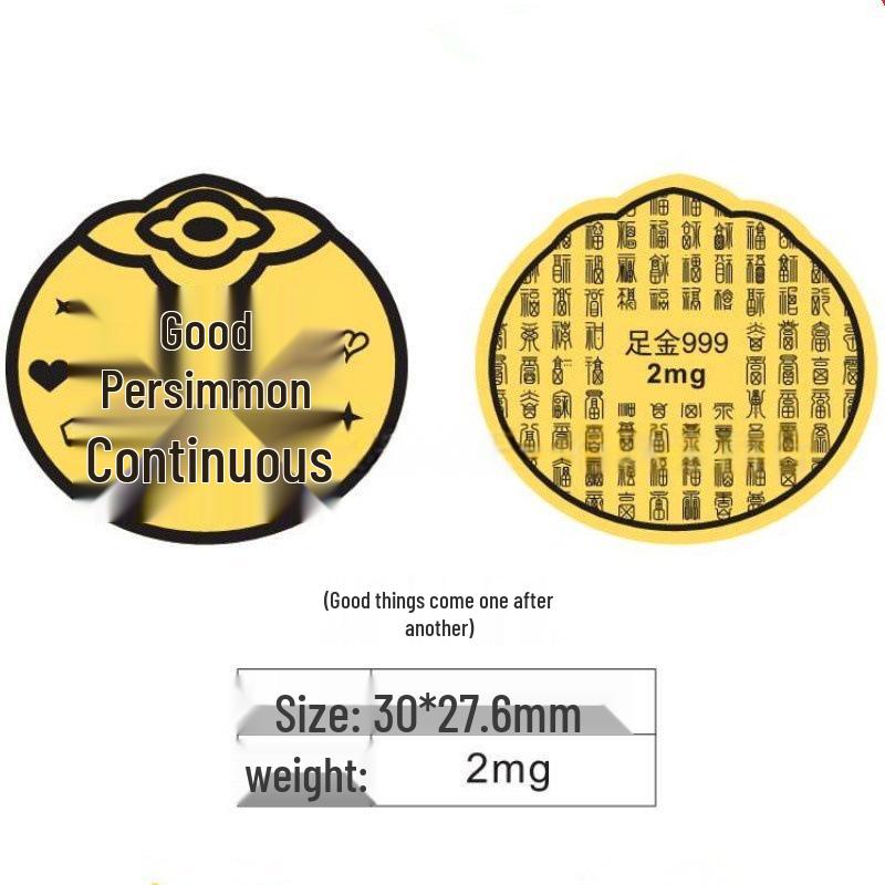 Lucky Cat Gold 999 Phone Sticker: Peace & Happiness - 2mg Fine Gold, Trending Gift for Livestreams.