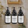 500ml Glossy Black Refillable Shampoo and Conditioner Dispenser Wall Mount,Lotion Bottle Empty Pump Dispenser Bottle