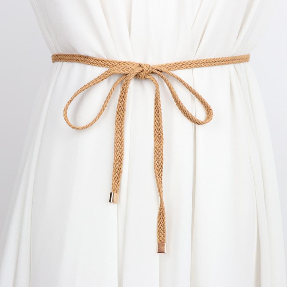 Weave Dress Slim Belt Solid Color Sweater Strap Fashion Waist Closing Decorative Female