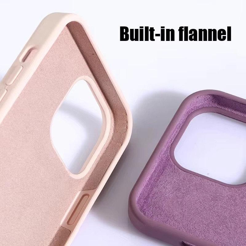 Luxury Liquid Silicone Case For iPhone 13 14 15 Pro Max 11 12 Mini X XS XR Plus Camera Protection Shockproof Cover