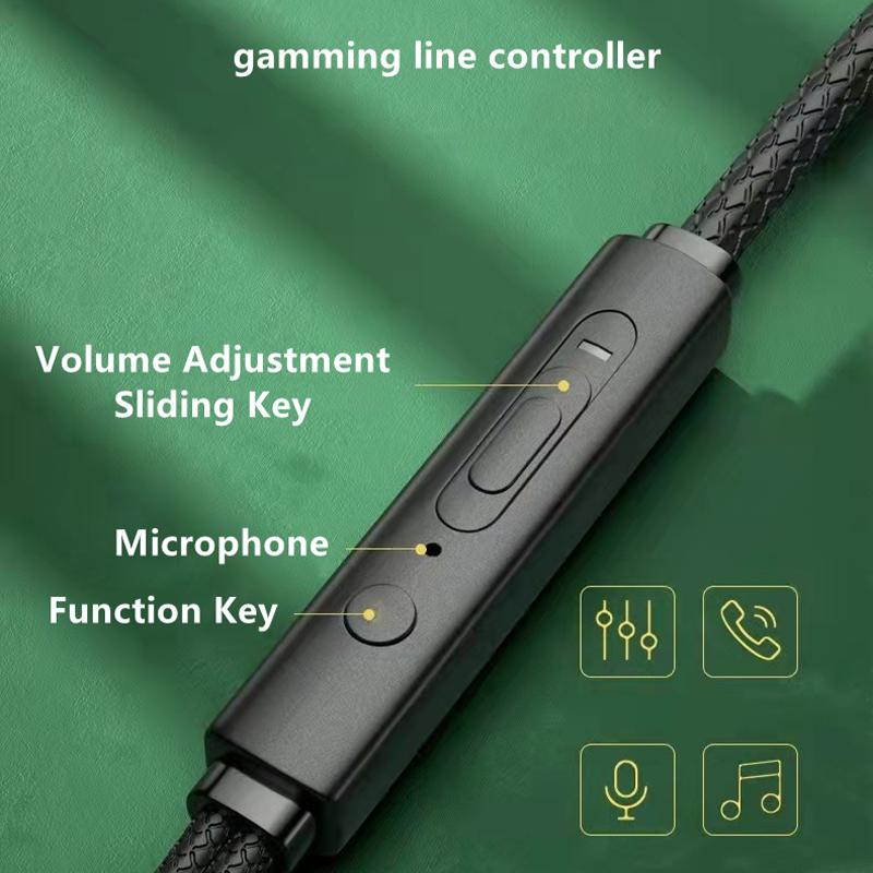 VAORLO Оригинальные проводные наушники 9D HIFI с мощными басами и объемным звуком для игр, музыки и спорта - совместимы с 3,5 мм AUX/Type C