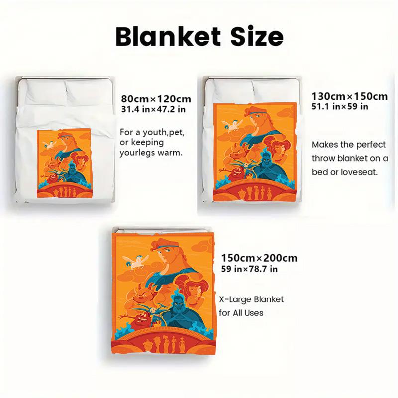 Hercules 2D Flat Pattern Flannel Blanket High quality All Seasons Warmth and Comfort Perfect for Christmas Gifts.NMT0928583