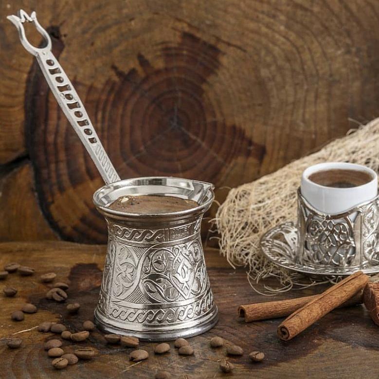 Турецкий медный кофейник, Кофейник традиционного дизайна, Кофейник, Кухонные принадлежности кофейника,