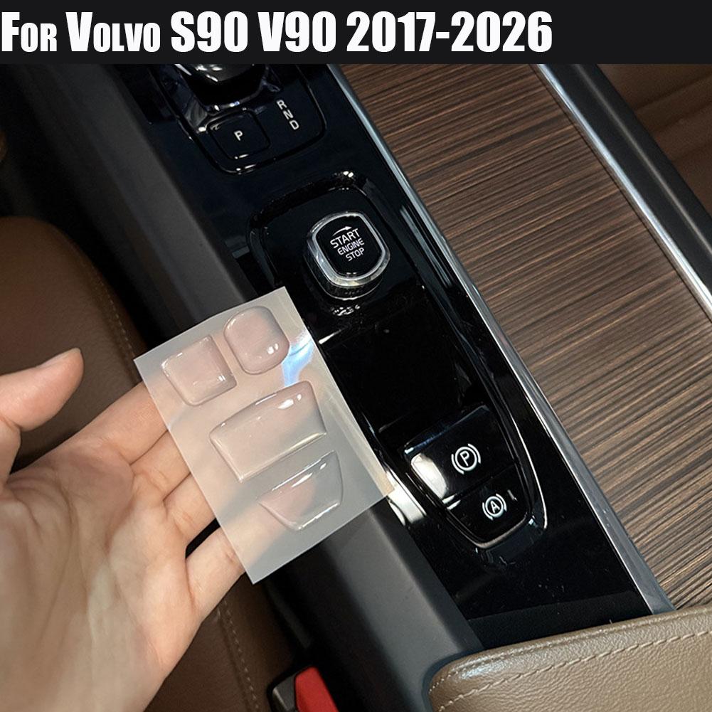 Клей-наклейка на кнопку переключения передач автомобиля Для Volvo XC60 XC90 S90 V90 S60 V60 Декор салона Центральная консоль Кнопка переключения передач Клей-капля Наклейка