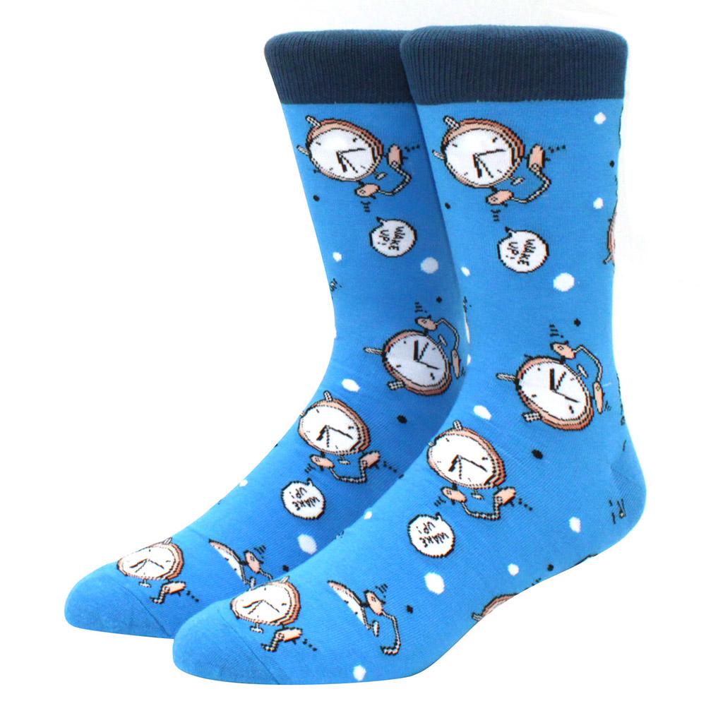 New Happy Mens Socks Women Novelty Cartoon Sock Combed Cotton Funny Men's Big Size Crew Harajuku Hip Hop Thick Long Socks