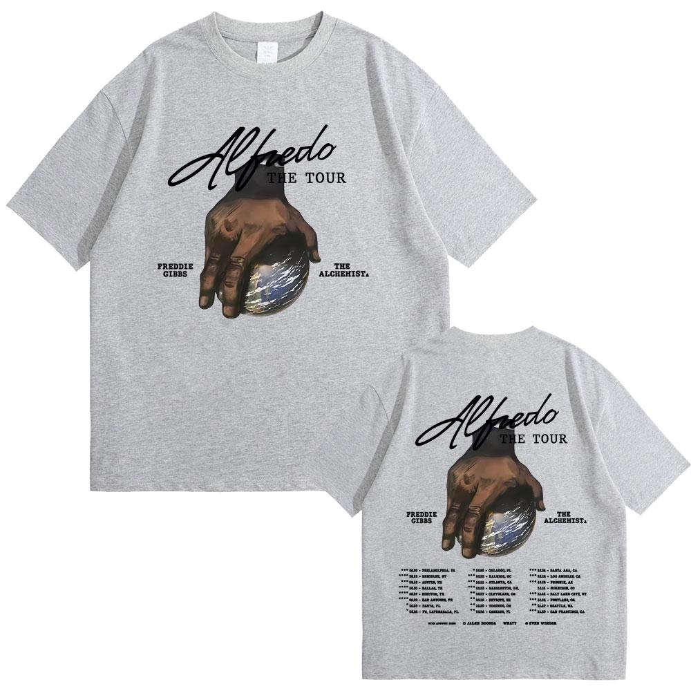 Rapper Freddie Gibbs and The Alchemist Alfredo The Tour 2025 Tshirt Men Women Hip Hop Fashion Pop Music T Shirts Short Sleeve