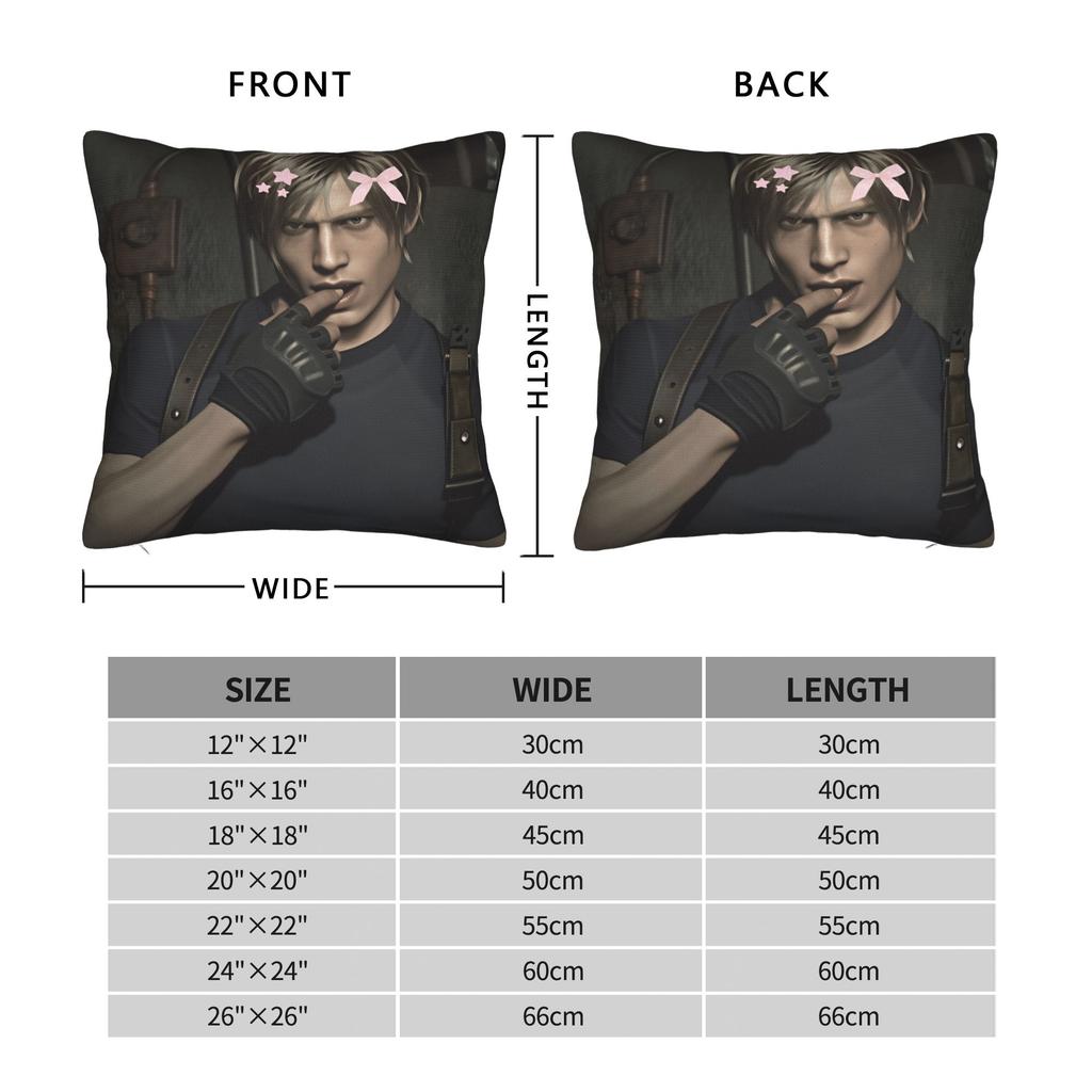 L-Leon Kennedys Pillow Cover Comfy Cushion Cover Vintage Pillow Case For Office Car Home Decor