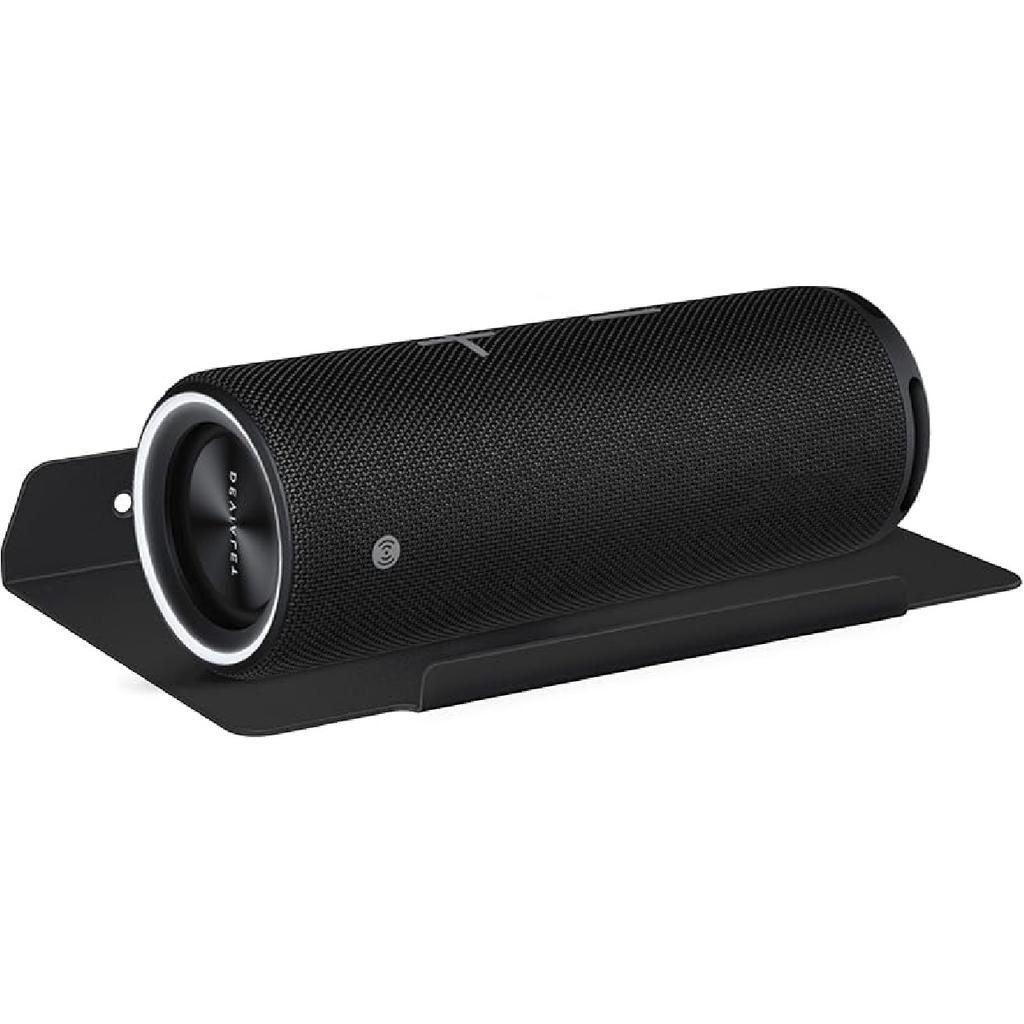 8 inch Small Floating Metal Wall Shelf,Deep Floating Shelves for Speakers,Cameras,Routers,Heavy Duty Metal Floating Wall Shelf with Ledge for