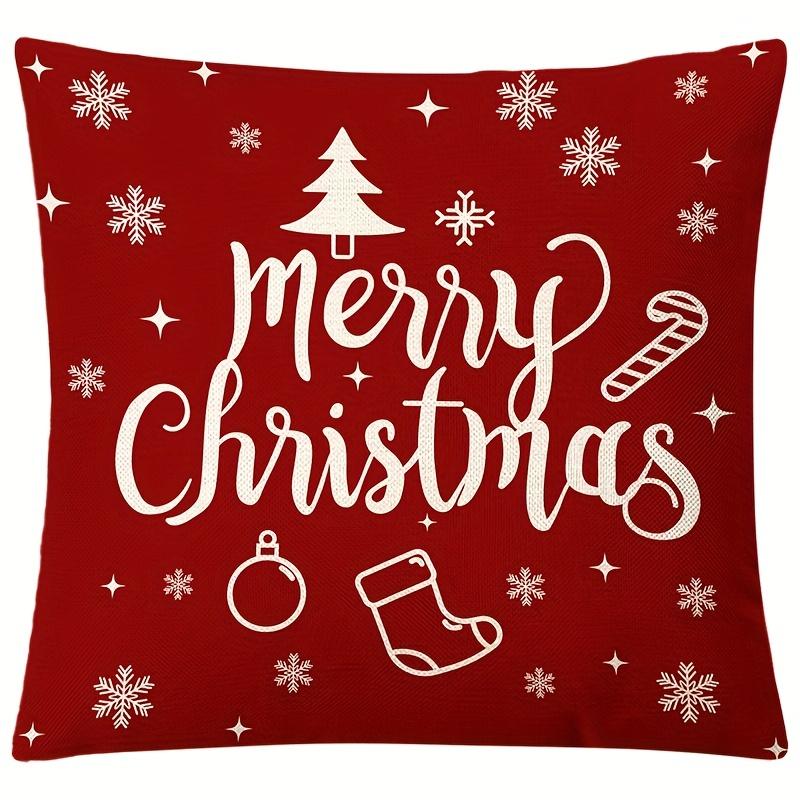 1 шт., Рождественская квадратная наволочка 18''x18'', односторонняя наволочка с геометрическим рисунком на молнии, декор на Хэллоуин