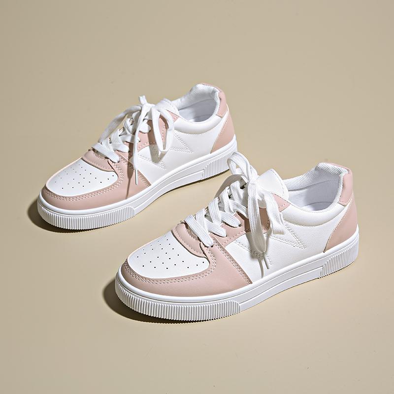 Женские вулканизированные туфли плоские классические спортивные на шнуровке обувь для скейтборда для ходьбы белые кроссовки для бега