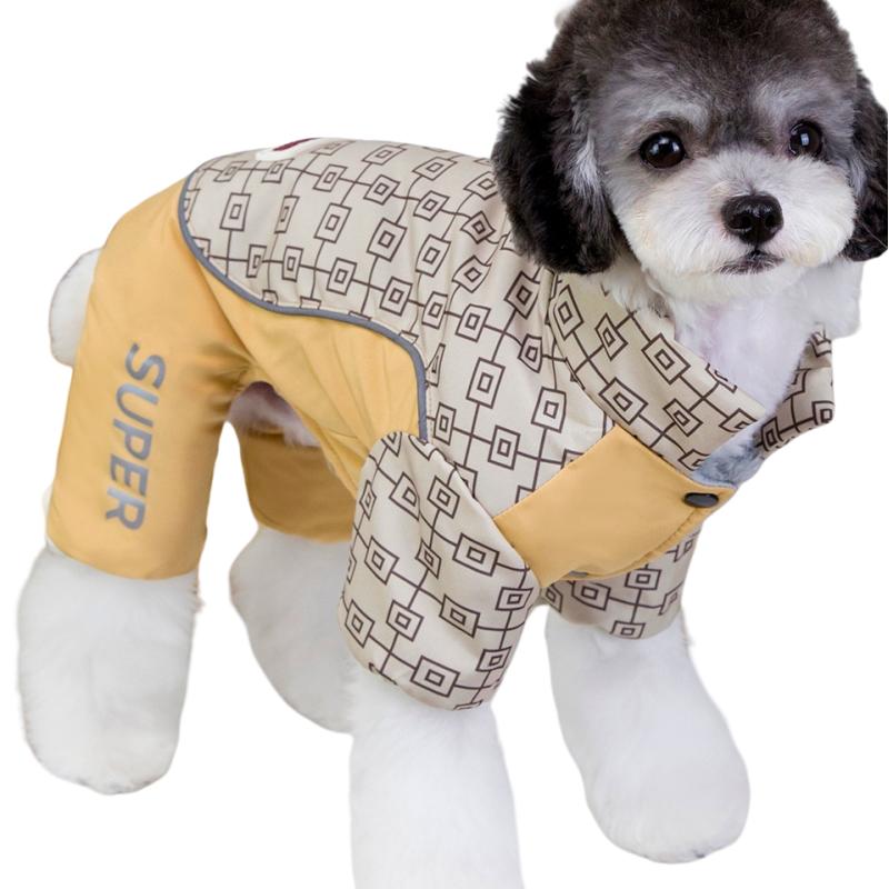 Dog Down Jacket Pet Clothes For Small Medium Dogs Cat Winter Warm Fleece Thick Coat Puppy Windproof Reflective Jumpsuit Overalls
