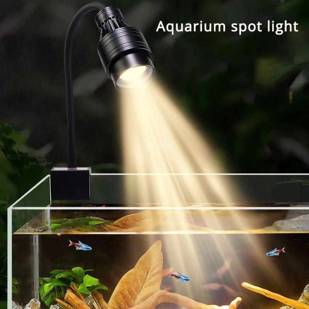 9w 12w 15w Aquarium Led Light Adjustable Focus Waterproof Aquariums Fish Tanks Spotlight Super Slim Clip-on