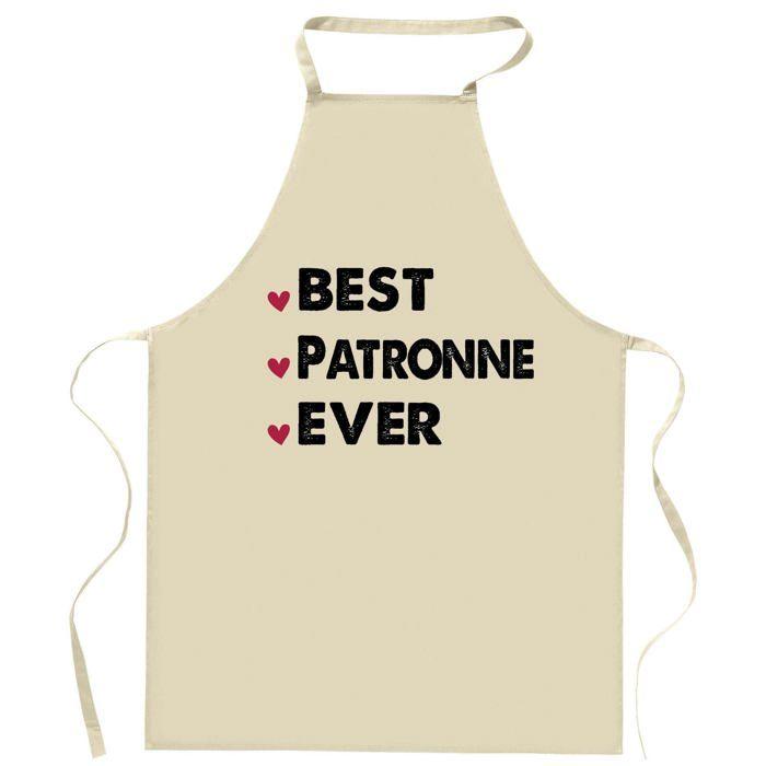 Tablier de cuisine - PATRONNE Best Ever - Impression bretonne - Coton robuste - Made in France
