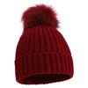 Solid Color Ribbed Knit Beanie Single Pom Pom Winter Beanie Hat Faux Fur Pom Beanie  For Men