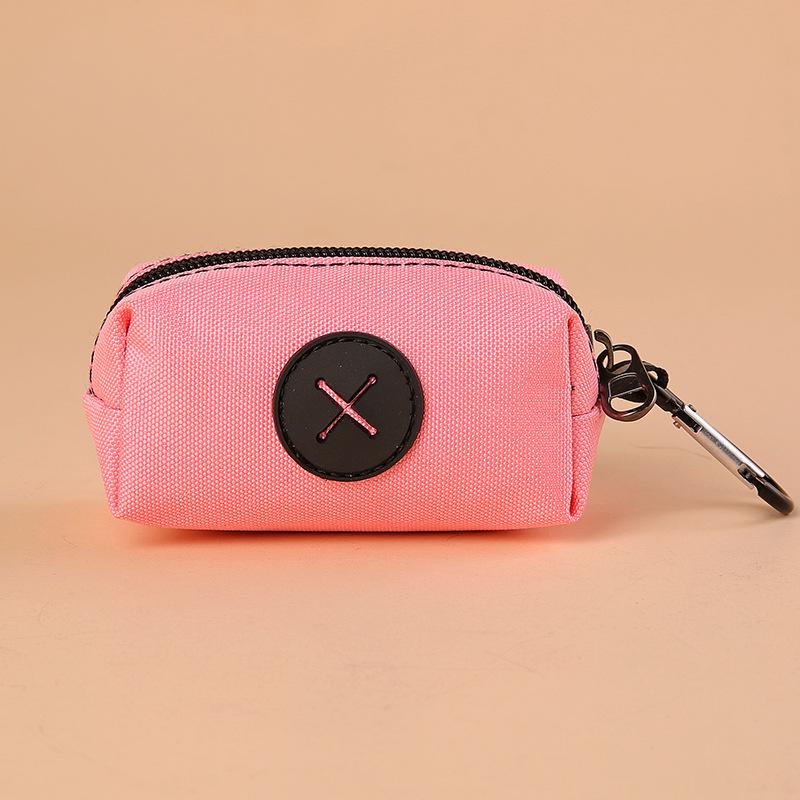 1pc Canvas Dog Poop Bag Holder, Outdoor Pet Waste Bag Dispenser with Carabiner Clip, Animal Waste Collection Pouch