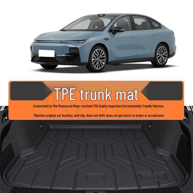 Комплект ковриков для пола Leapmotor B01: TPE Полный Комплект, Задний Ряд и Багажник, Водонепроницаемый, Новый Стиль.
