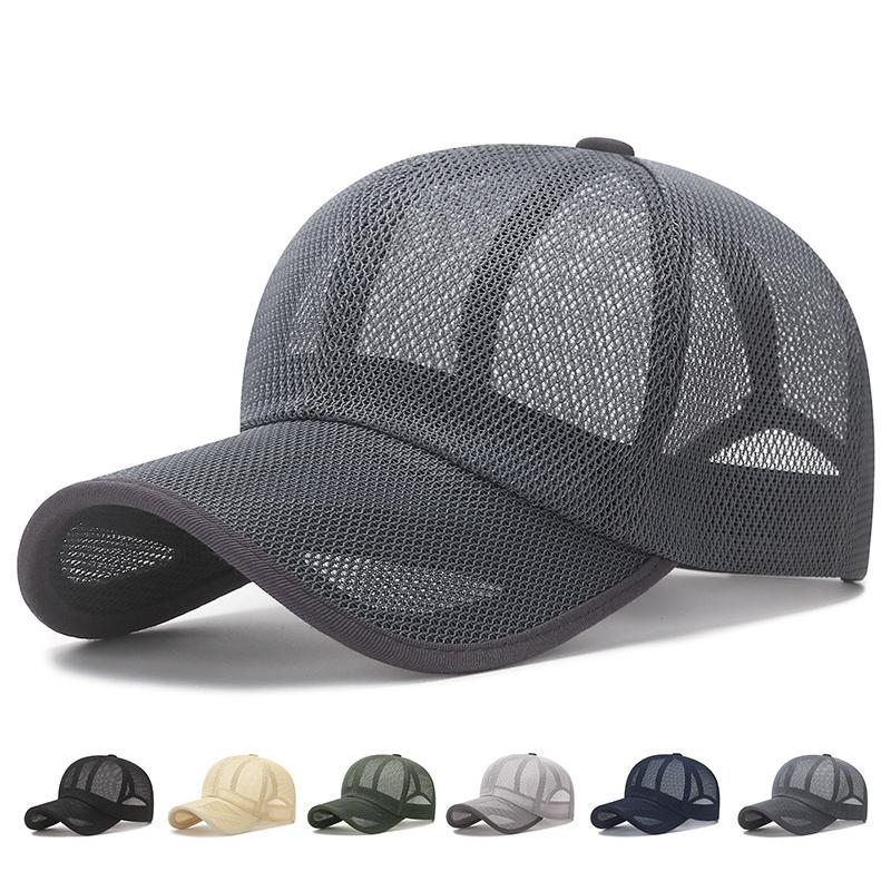 Summer Breathable Baseball Cap Mesh Sun Hat Men Outdoor Golf Fishing Hats Snapback Panama Hat Visor Peaked Cap