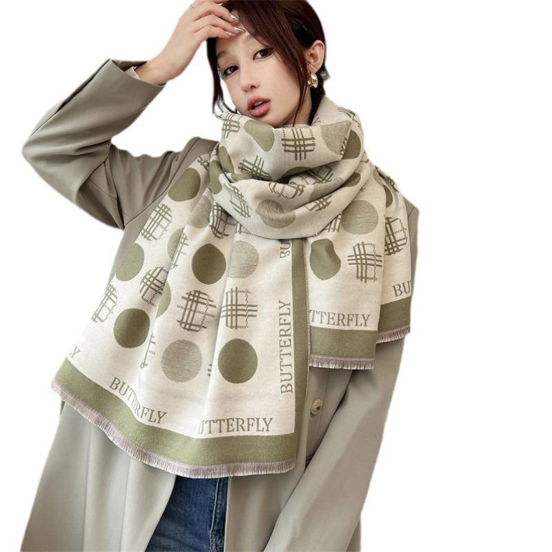 Scarf Women's Winter New Imitation Cashmere Versatile Air Conditioner Shawl Women's High-end Sense Outer Warm Scarf