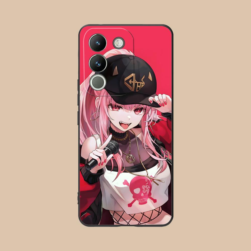 Матовый чехол для мобильного телефона из ТПУ с принтом Holo Mori Calliope для VIVO V60 V50 V40 V30 V29 V27 V25 V23 Pro Lite 5G Цветная защитная крышка