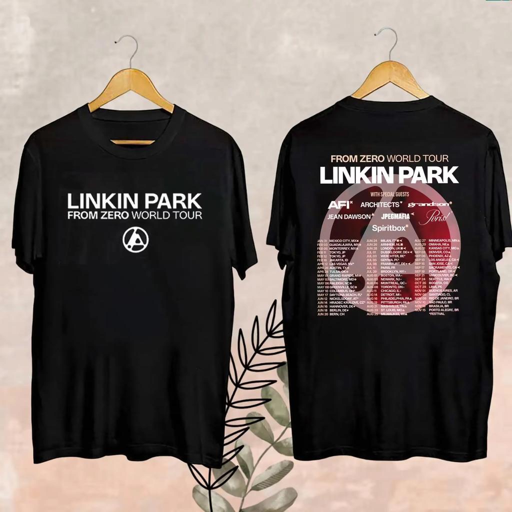 Официальная мужская футболка Linkin-Park From Zero World Tour, унисекс, Harajuku, с круглым вырезом и коротким рукавом, в стиле поп-музыки, подарок фанату