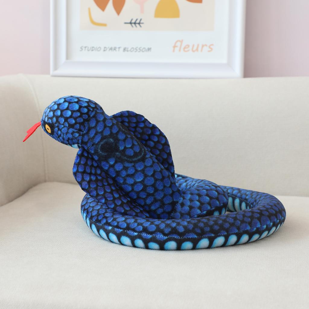 Змея Животное Питон Водяная Устрица Скелет Змея Цветок Персика Змея Сине-белая плюшевая игрушка Подушка на Хэллоуин