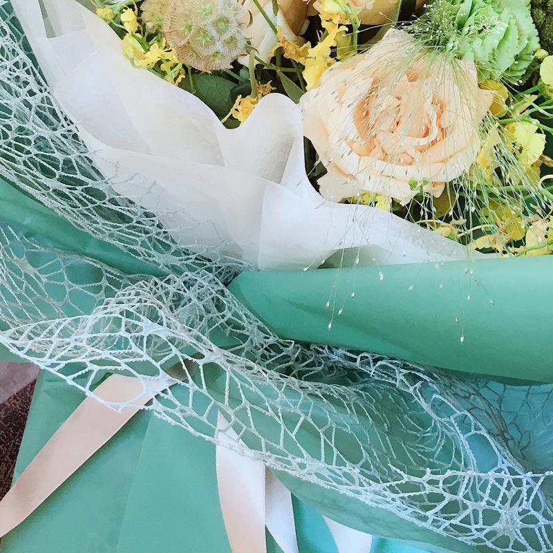 Жаккардовая сетчатая бумага для упаковки цветов для букетов - дизайн с большими отверстиями Wild Goose