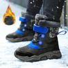 Children's Snow Boots Padded Thickened Warm Winter Boots Middle and Large Children High-top Camouflage Hiking Boots Girls Cotton Shoes