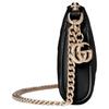 Gucci GG Marmont Logo Double G Zipper Leather Shoulder Bag Small Women shoulder bag Black 847589-DTDFT-1000