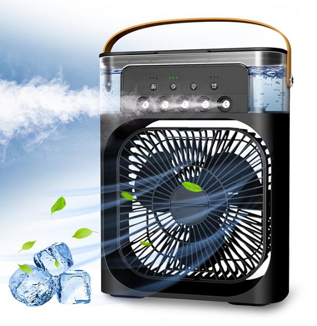 Portable Fan Air Conditioning Mini Rechargeable USB Fan Desktop Spray Humidifier Home Air Cooler For Room