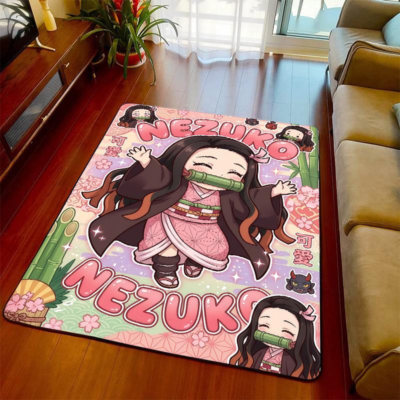 Nezuko Kamado Carpet Rug Non Slip Floor Mat Soft Area Rug for Bedroom Living Room Home -QJY