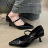 Women's High Heels Women's Spring 2025 French Temperament Elegant Pointed Head Light Mouth Stiletto Mary Jane Commuter Shoes