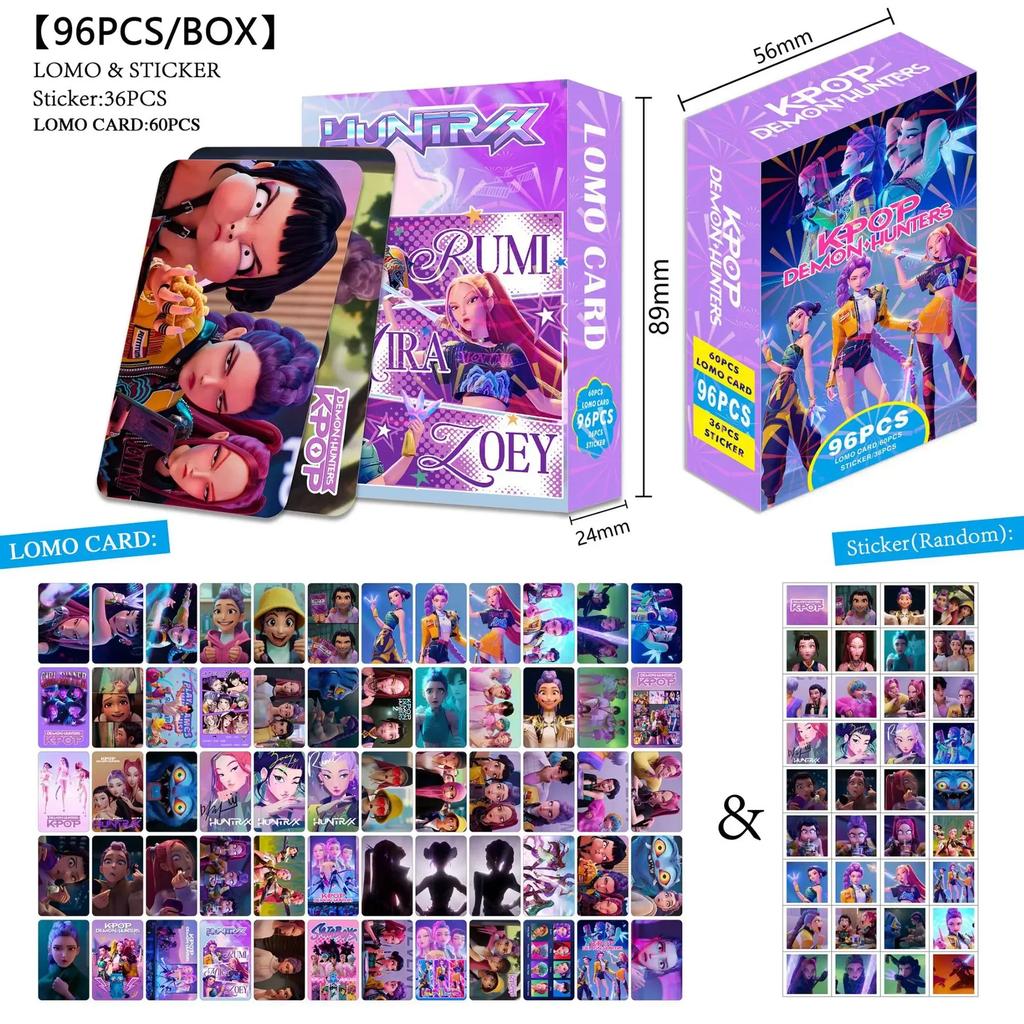Девушки-охотницы 92 шт. Аниме LOMO Карточки K-POP Демон Голографический Набор для Коллекционирования Подарки для Фанатов Коллекционный