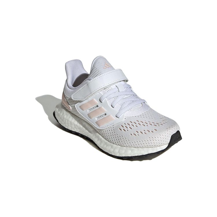 Adidas Pureboost 22 Durable Breathable Low-Top Kids Running Shoes Kids Running Shoes White Pink IF0222