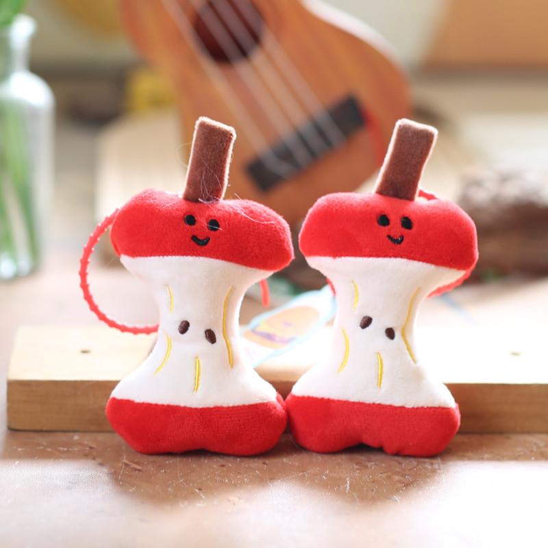 Cute Little Bone Pendant Plush Toy Doll Apple Pericarp Bag Hanging Ornament Keychain Doll Doll