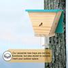 Wood Carpenter Bee Trap Outside Wood Weather-proof Boring Bee Trap Natural House Shape Outdoor