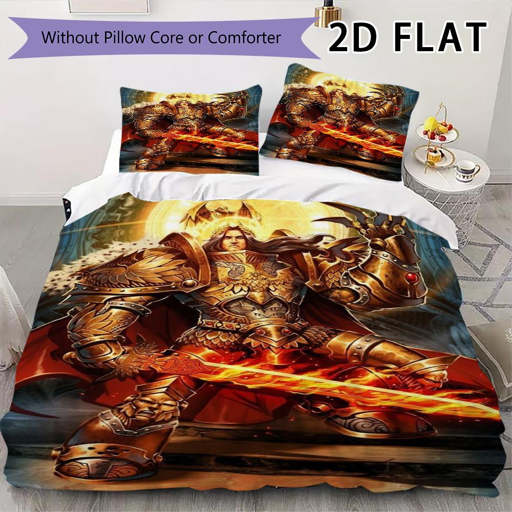 Imperium of Man Pattern Bedding uilt Set uilt Cover Pillowcase Home Decoration Birthday Gift (1 * duvet cover + 2 * pillowcase without core)