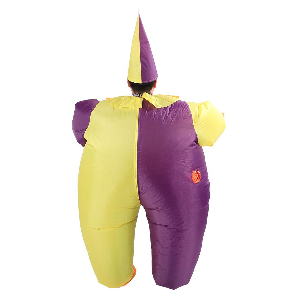 Inflatable Clown Costume for Adults Polyester Blow Up Funny Joker Costume Suit for Holiday Cosplay Parties