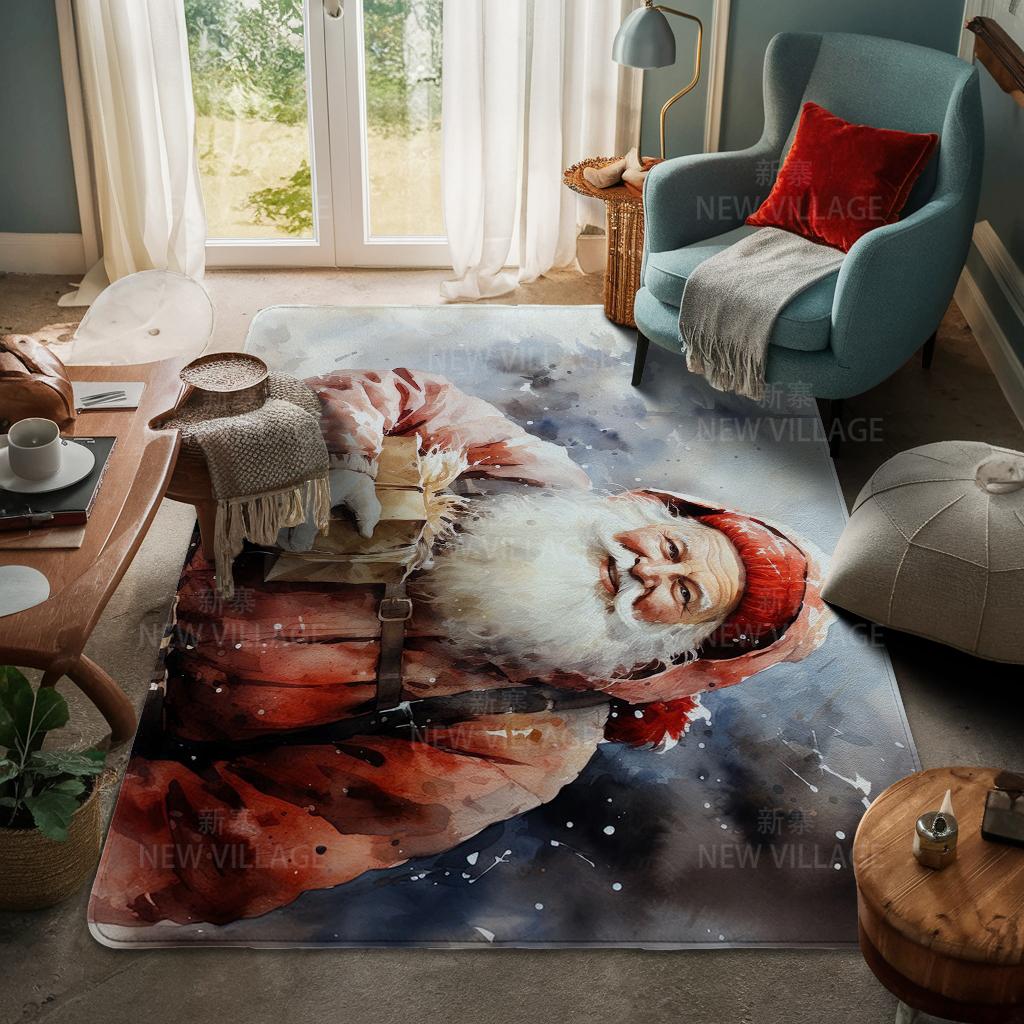 Ковер у входа в дом Домашний коврик у двери Гостиная Ванная Комната Ноги ванная комната Нескользящие коврики с водопоглощением для ванной Счастливого Рождества зима