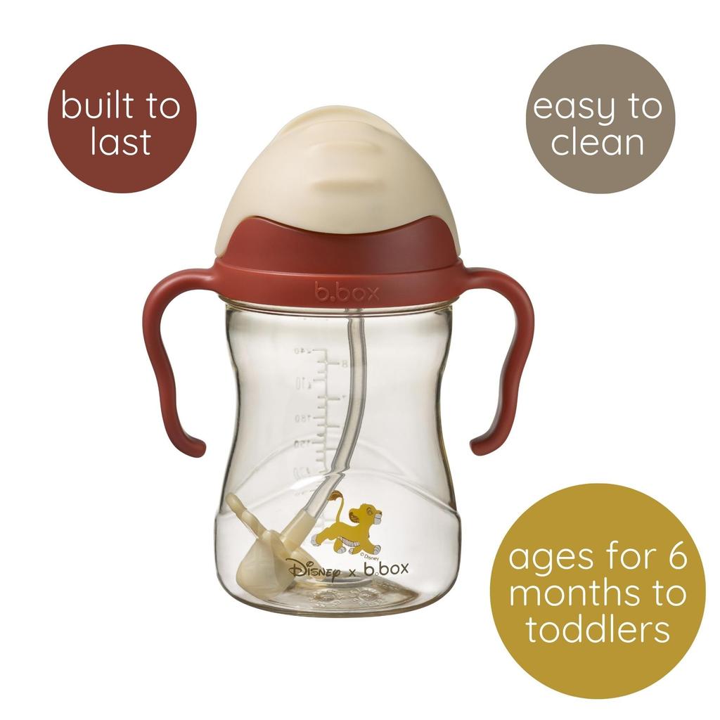 Поильник с трубочкой Any Baby Gift Sippy 1 b.box, Герметичная кружка, Угловой, [Оригинальный продукт b.box] [Кружка Disney] (Король Лев, Чашка)