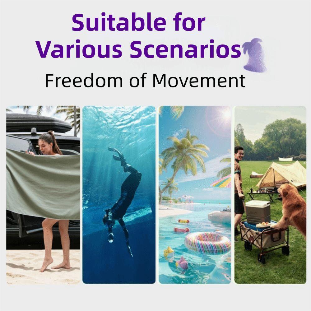 Sand Free Magnetic Bath Towel Portable Quick Dry Towel Gifts Beach Towel Outdoor Use